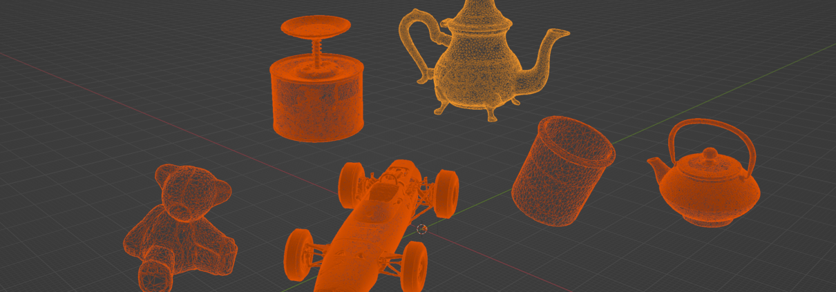 Wireframe models of objects